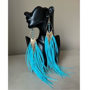 "Aureus" deluxe feather earrings